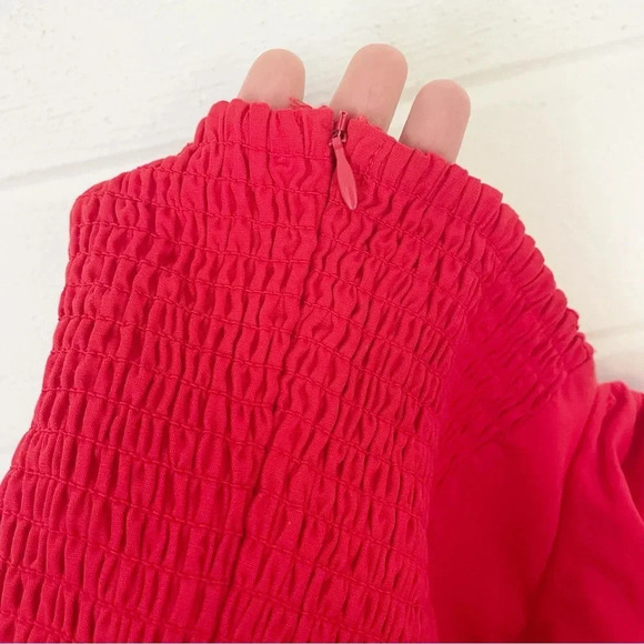 Like new! ASTR The Label Serilda Cutout Puff Sleeve Red Lyocell Mini Dress Small - Picture 7 of 15